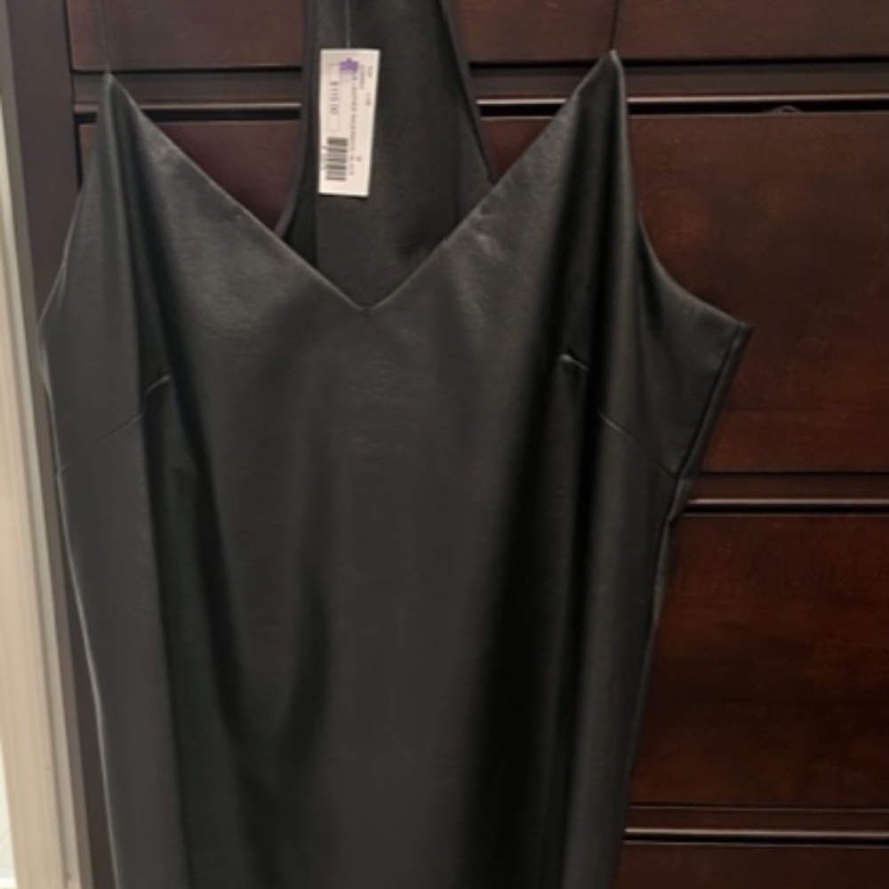 Lavender Brown Faux Leather Top